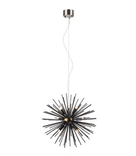 Suspension Soleil Métal Noir 9 ampoules 190cm