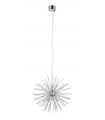 Suspension Soleil Métal Argent 9 ampoules 190cm