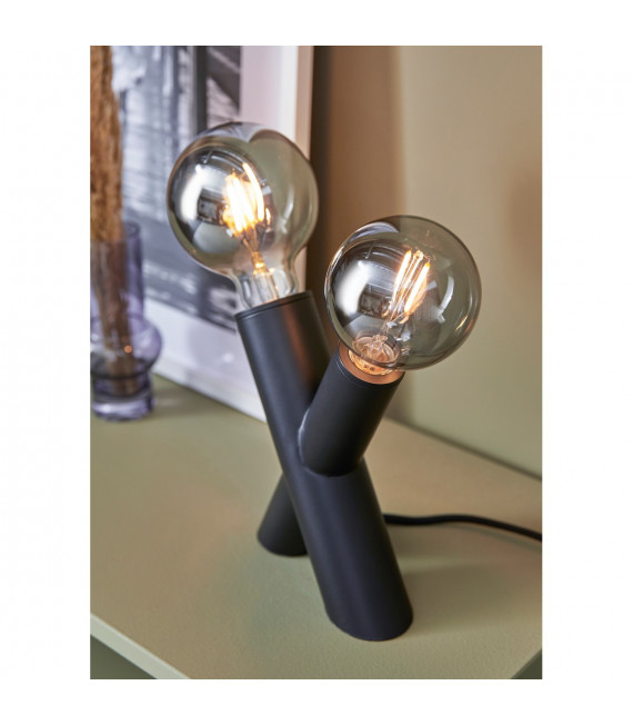 Lampada da tavolo Simul Metal Black 2 lampadine 18cm