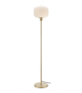 Floor lamp Sober Metal Brushed brass 1 bulb 140cm
