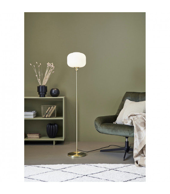 Floor lamp Sober Metal Brushed brass 1 bulb 140cm