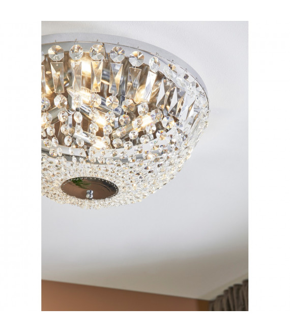 Design ceiling lamp Madeleine Metal Chrome 4 bulbs 25cm