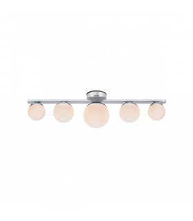 Ceiling light Puro Metal Chrome 5 bulbs 16cm