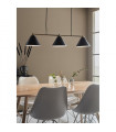 Suspension Klint Métal Noir 3 ampoules 21cm
