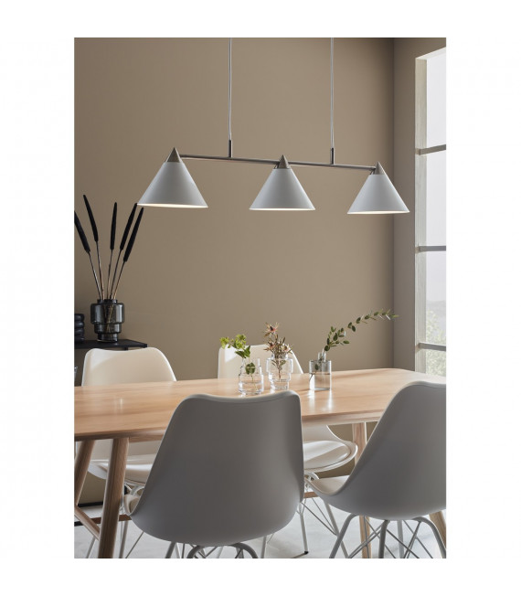 Lampada a sospensione Klint Metallo bianco 3 lampadine 21cm
