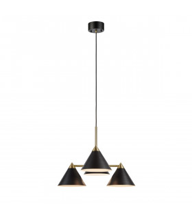 Suspension Klint Métal Noir 4 ampoules 46cm