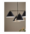 Klint Black Metal pendant light 4 bulbs 46cm
