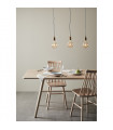 Bronx Metal Bronze pendant lamp 3 bulbs 160cm