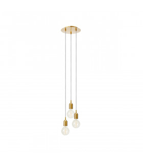 Bronx Metal Bronze pendant light 3 bulbs 152cm