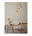 Suspension Bronx Métal Bronze 5 ampoules 166cm