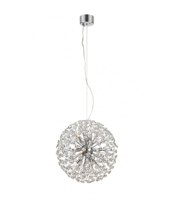 Bolid Metal Chrom Pendelleuchte 9 Glühbirnen 50cm