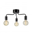 Plafonnier Avery Métal Noir 3 ampoules 21cm