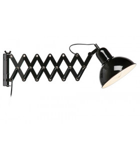 Wandleuchte Riggs Black Metal 1 Glühbirne 21cm