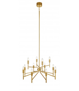 Colgante Regent Gold Metal 12 bombillas 155cm