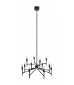 Regent Black Metal Pendant 12 bulbs 155cm