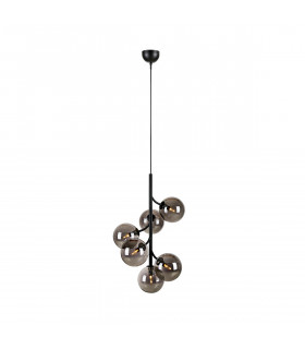 Callisto Black Metal Pendant 6 bulbs 66cm