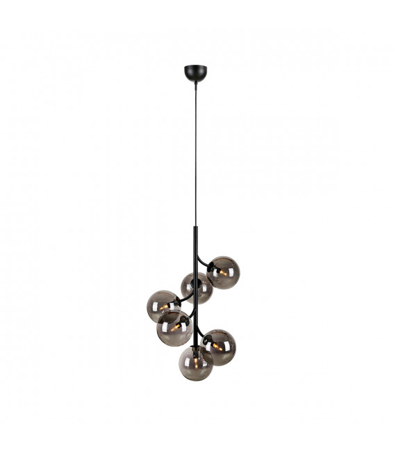 Callisto Sospensione in metallo nero 6 lampadine 66cm