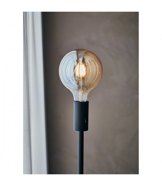 Floor lamp Capital Black Metal 1 bulb 135cm