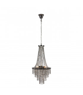Kronleuchter Allington Schwarz verchromtes Metall 3 Glühbirnen 68cm