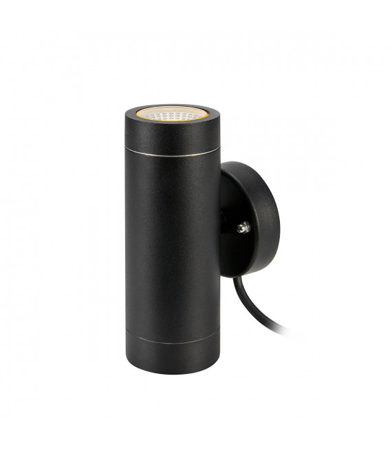 Aplique Jardín Aluminio Negro 2 bombillas 15cm
