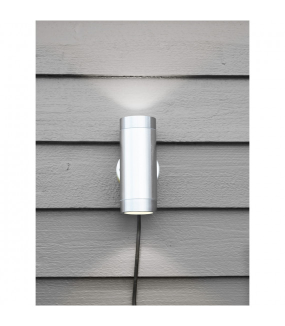 Applique Giardino Alluminio Alluminio 2 lampadine 15cm