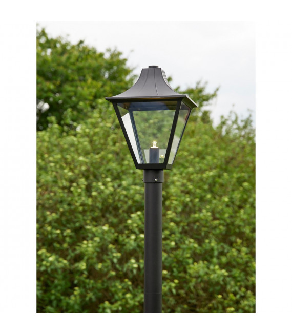 Garden Alluminio Nero Lampione da giardino 1 lampadina 225cm