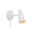 Spot Crest Métal blanc 1 ampoule 17cm