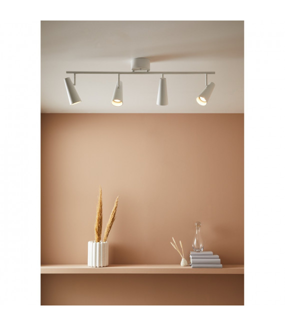 Crest spotlight bar White metal 4 bulbs 24cm