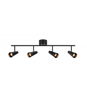 Crest Black Metal spot bar 4 bombillas 24cm