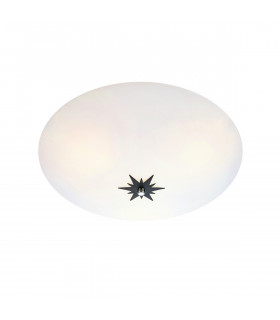 Plafonnier Rose Métal Noir 3 ampoules 13cm