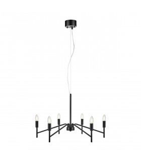 Monarch Black Metal Pendelleuchte 6 Glühbirnen 43cm