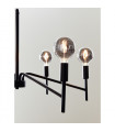 Monarch Black Metal pendant light 6 bulbs 43cm