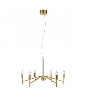 Suspension Monarch Métal Or 6 ampoules 43cm