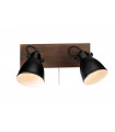 Spot Native Bois Marron 2 ampoules 18,5cm