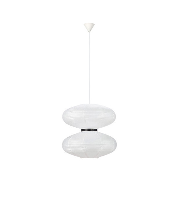 Plafón doble plástico blanco 2 bombillas 58cm