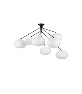 Plafoniera Galaxy Black Metal 7 lampadine 85cm