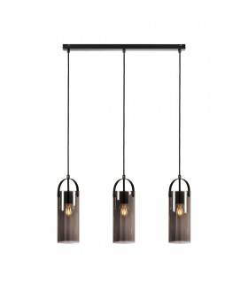 Lampada a sospensione Glory Black Metal 3 lampadine 35cm