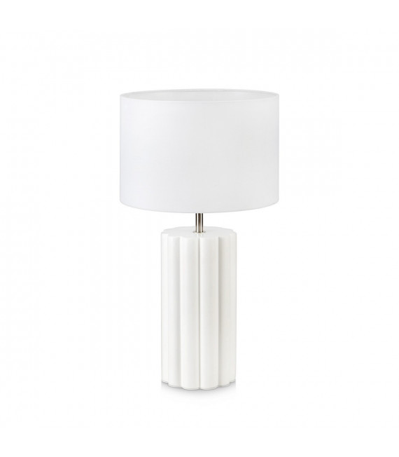 Column table lamp White ceramic 1 bulb 44cm