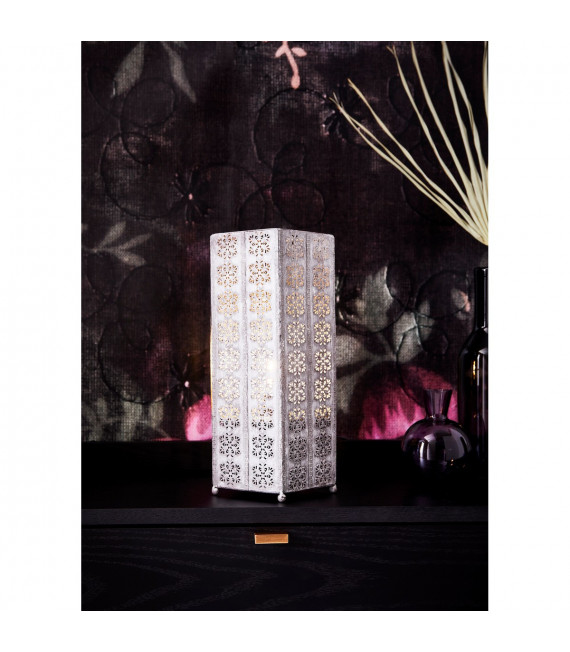 Lampada da tavolo Agra Grey Metal 1 lampadina 33,5 cm