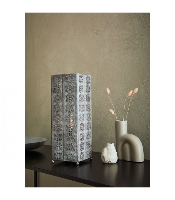 Lampe de table Agra Métal Gris 1 ampoule 33,5cm