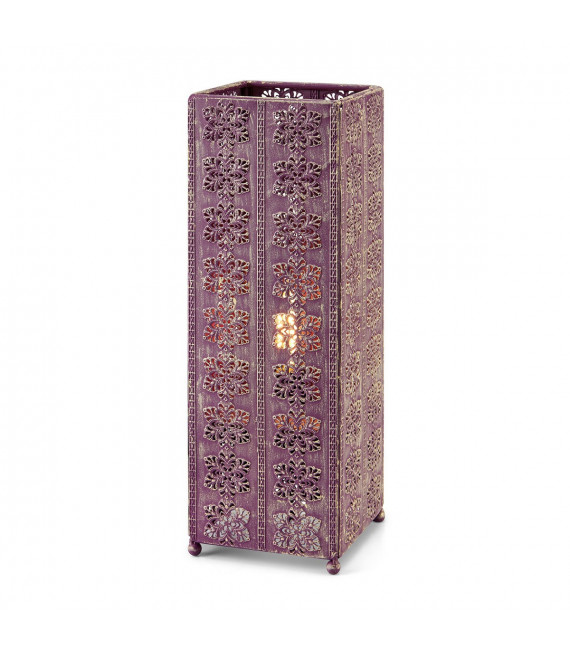 Table lamp Agra Purple Metal 1 bulb 33.5cm