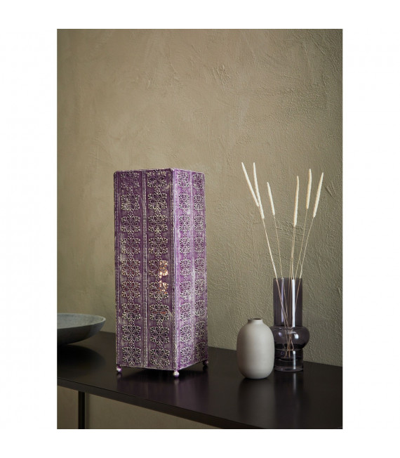 Lampe de table Agra Métal Violet 1 ampoule 33,5cm