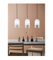 Suspension Cope Métal Noir 3 ampoules 27cm
