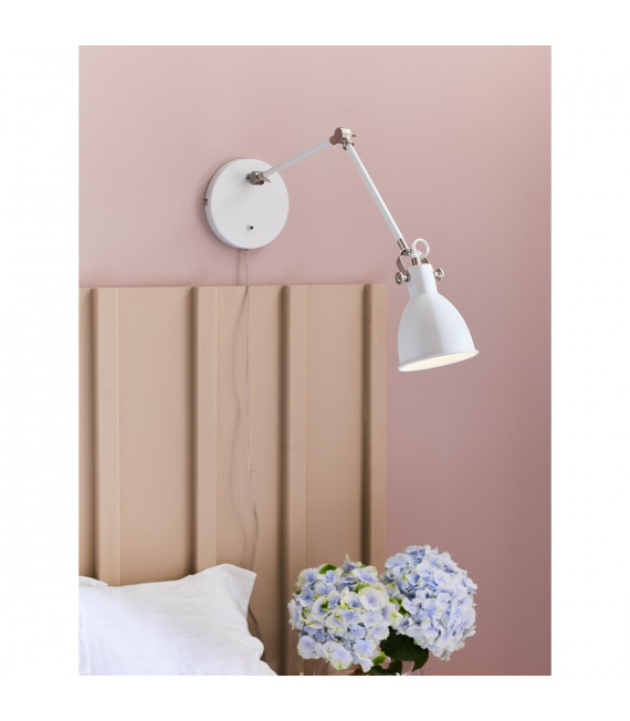 Applique casa Metallo bianco 1 lampadina 18cm