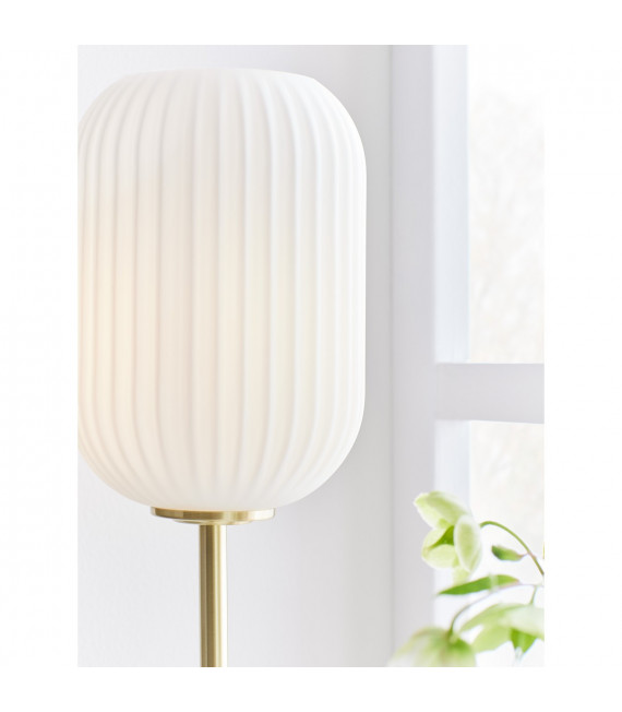 Lampada da tavolo Globe Cava Metal Ottone spazzolato 1 lampadina 55,5 cm