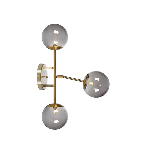 Trinity Brass Metal wall light 3 bulbs 60cm