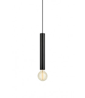 Suspensión de diseño Sencillo Metal Negro 1 bombilla 35cm