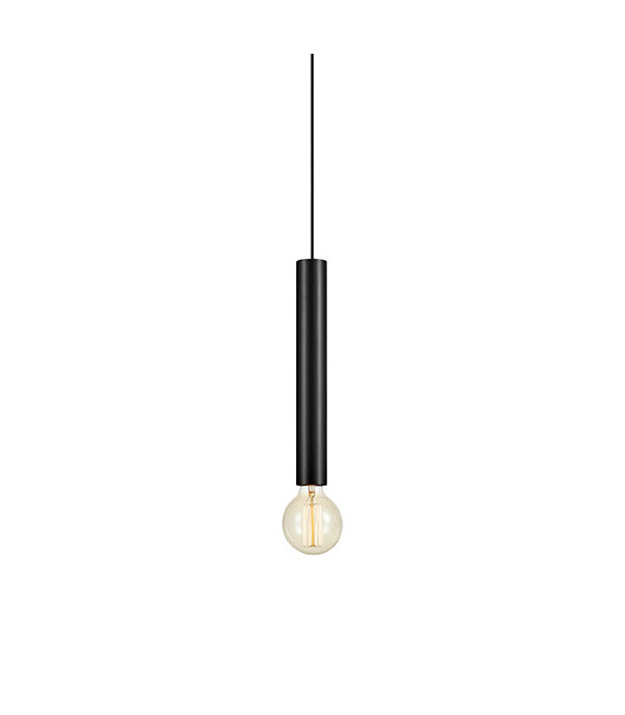 Suspension design Sencillo Métal Noir 1 ampoule 35cm