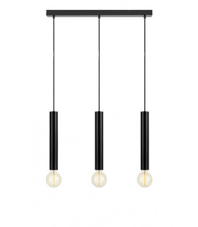 Suspension Sencillo Métal Noir 3 ampoules 35,5cm