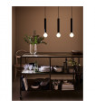 Sencillo Black Metal pendant light 3 bulbs 35.5cm